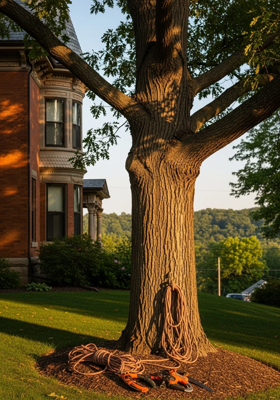 Detail of exterior repair work on a historic La Crosse home facade.