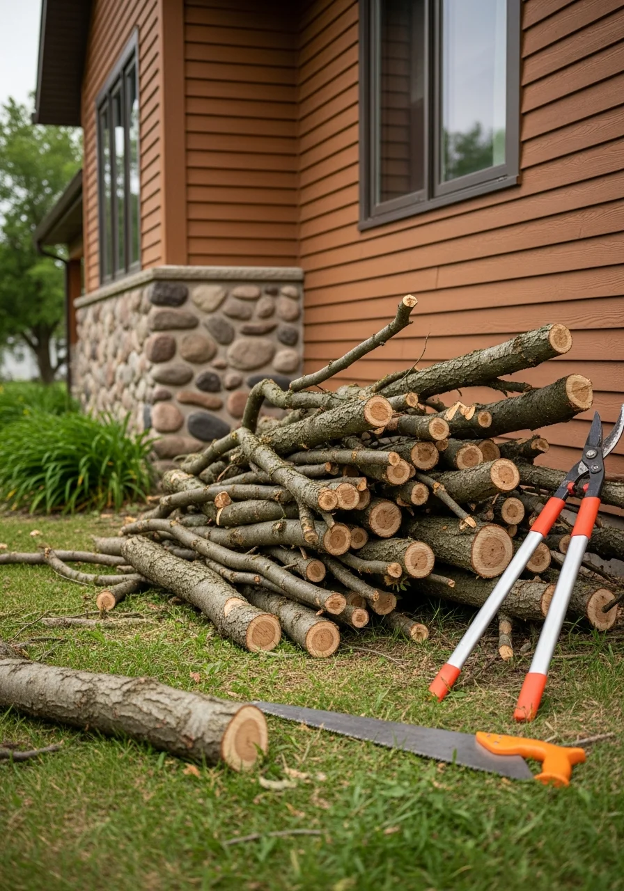 Close-up of exterior work on a Lewiston home showing attention to detail.